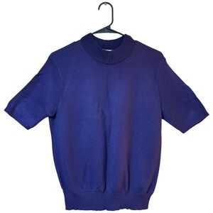 Elegant Women's Crewneck Sweater in Deep Purple